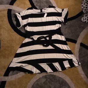 Loft Black and White Dress